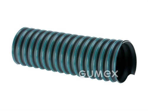 VULCANO TPR A, 38mm, -0,2bar, TPE, flexible grüne Stahlspirale, -40°C/+125°C, schwarz, 